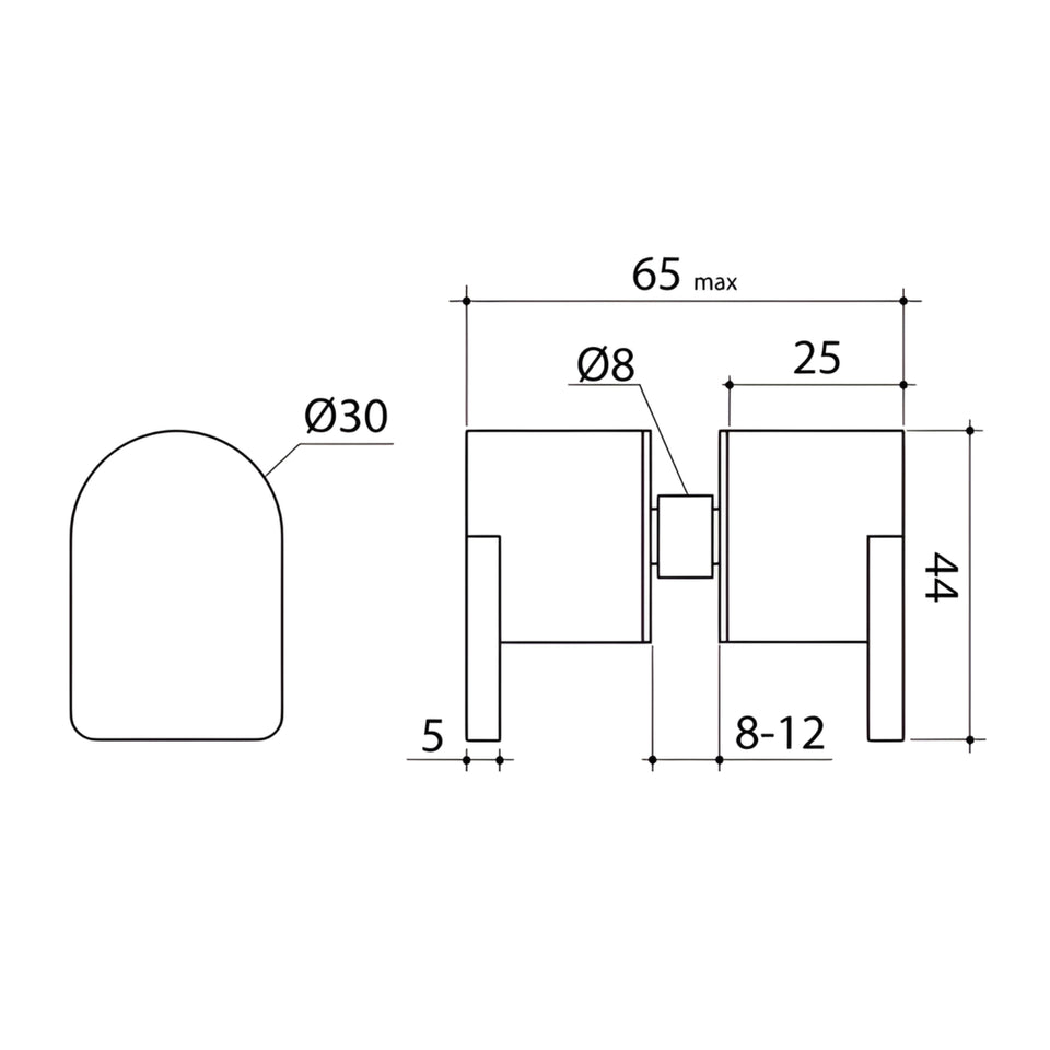 Caroma Shower Door Lever Handle Brushed Bronze