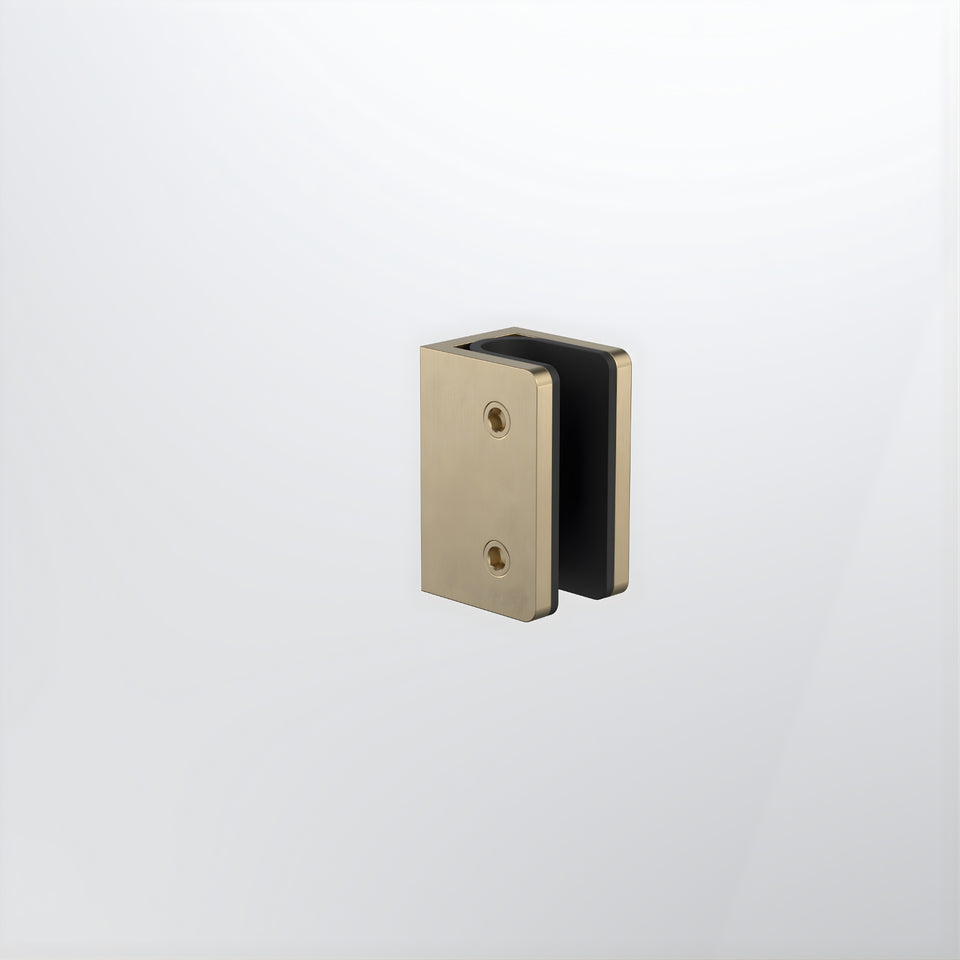 Caroma Shower Glass U Bracket Brushed Brass