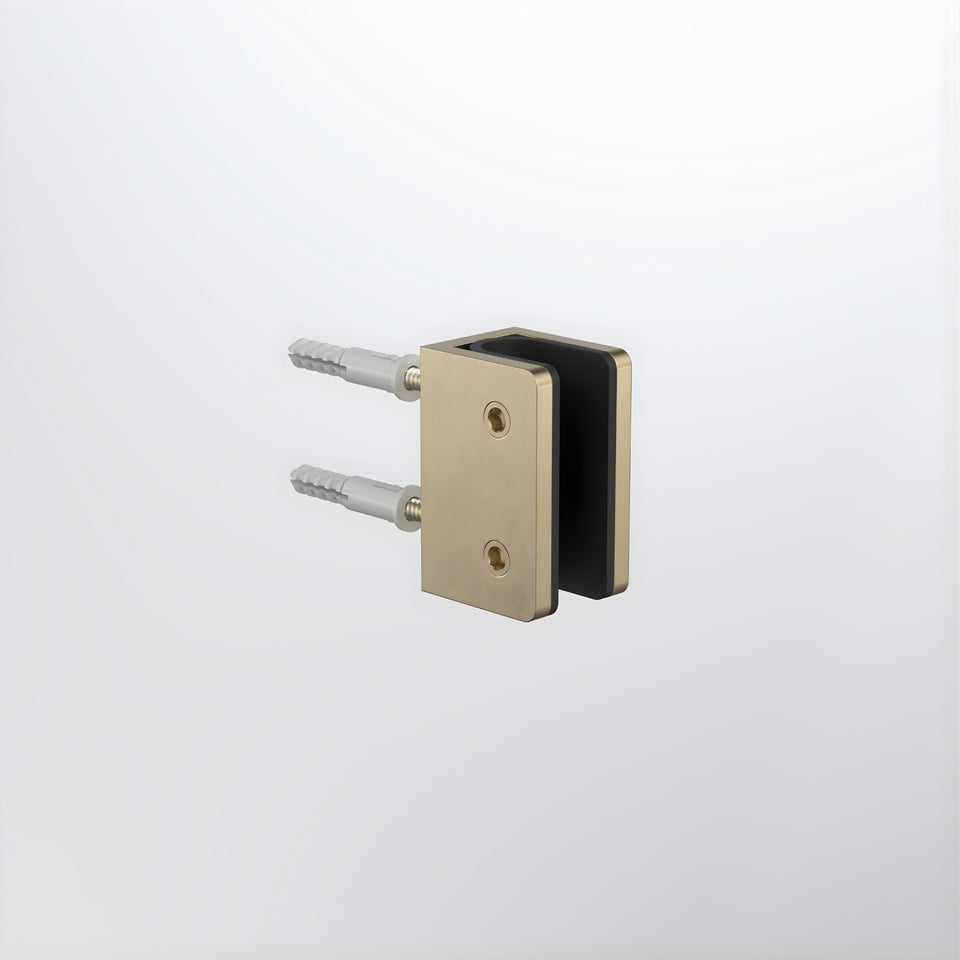 Caroma Shower Glass U Bracket Brushed Brass