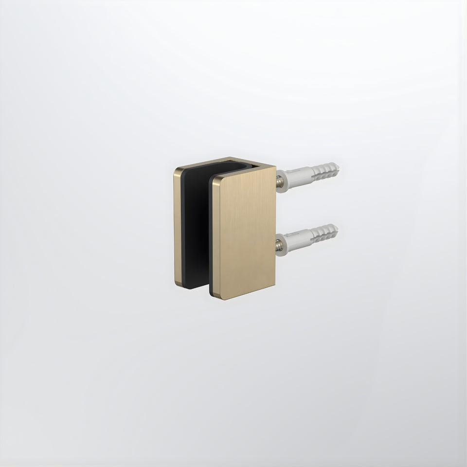 Caroma Shower Glass U Bracket Brushed Brass