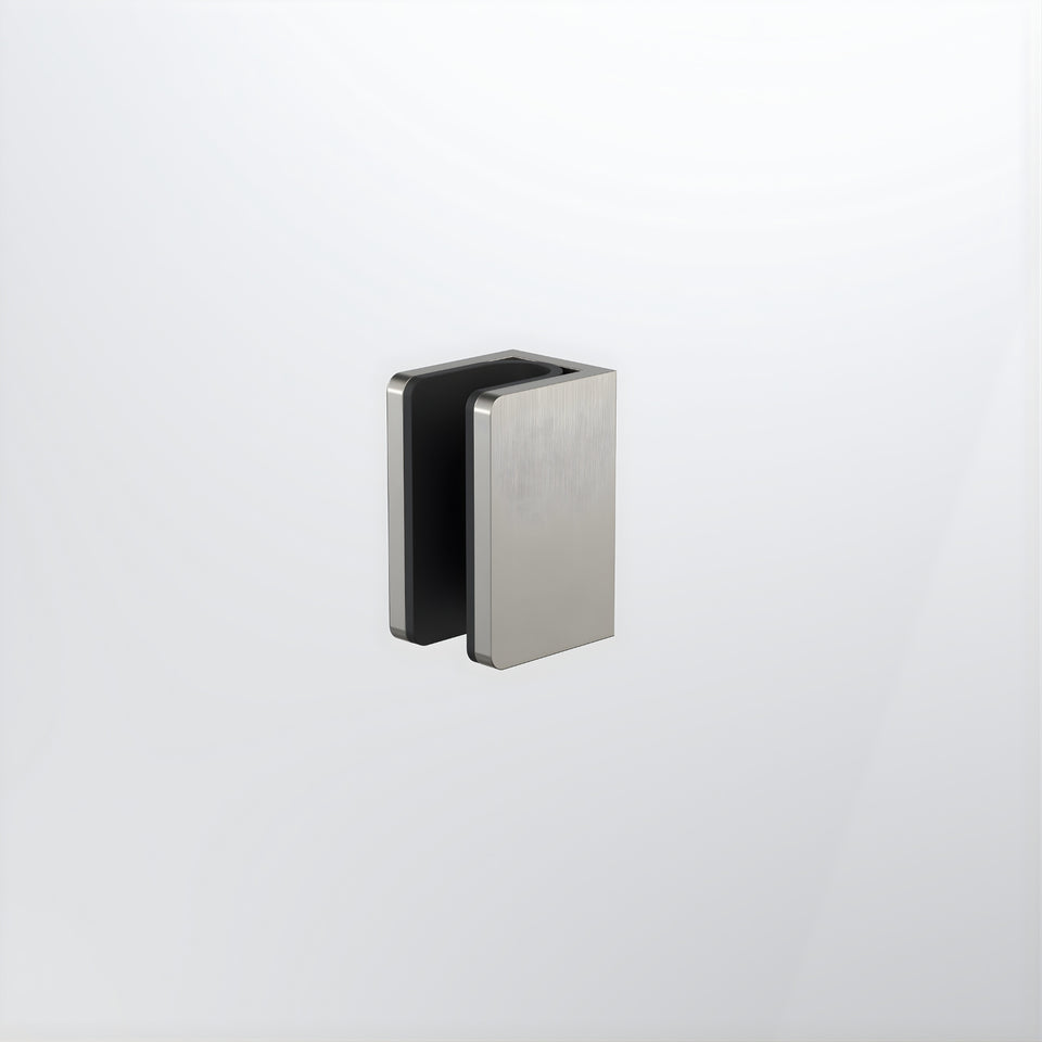 Caroma Shower Glass U Bracket Brushed Nickel