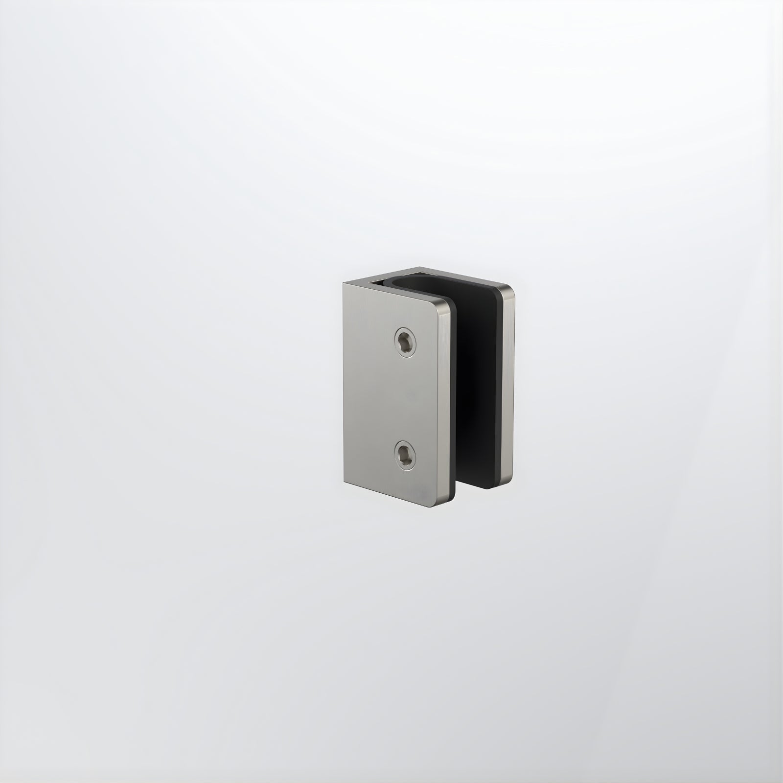 Back Caroma Shower Glass U Bracket Brushed Nickel 14228001BN - The Blue Space