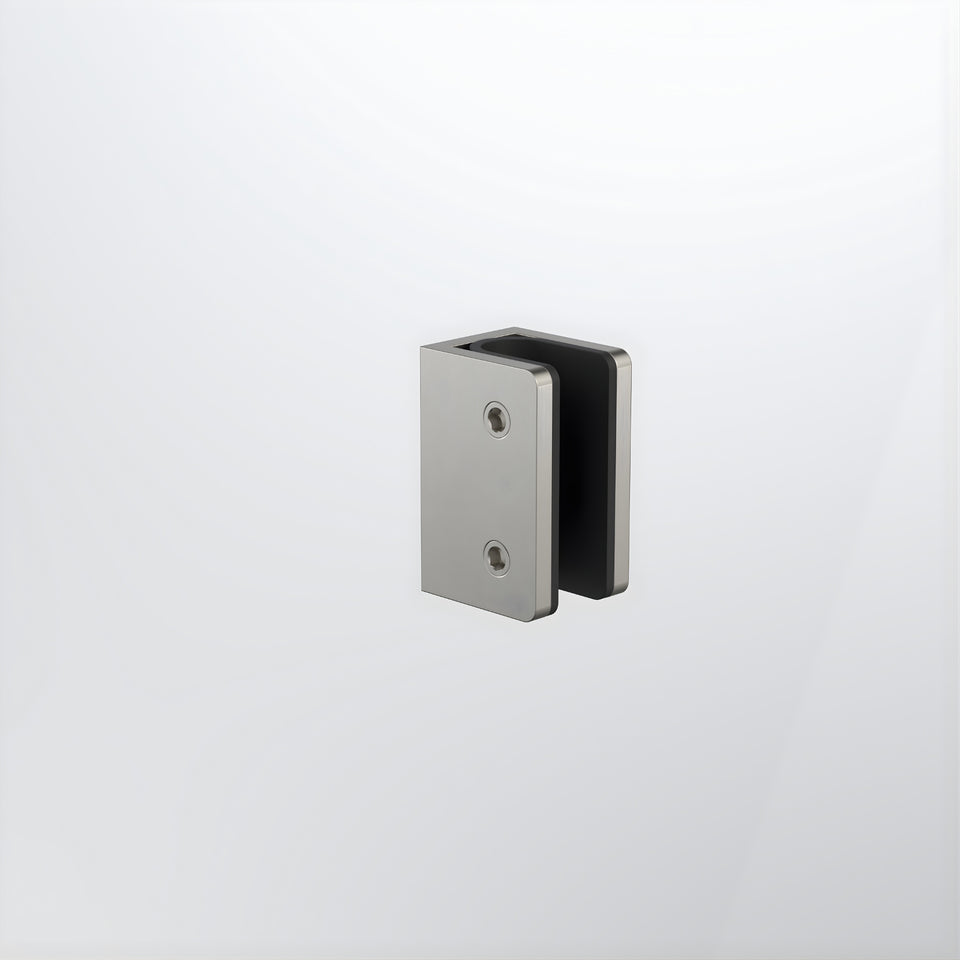 Caroma Shower Glass U Bracket Brushed Nickel