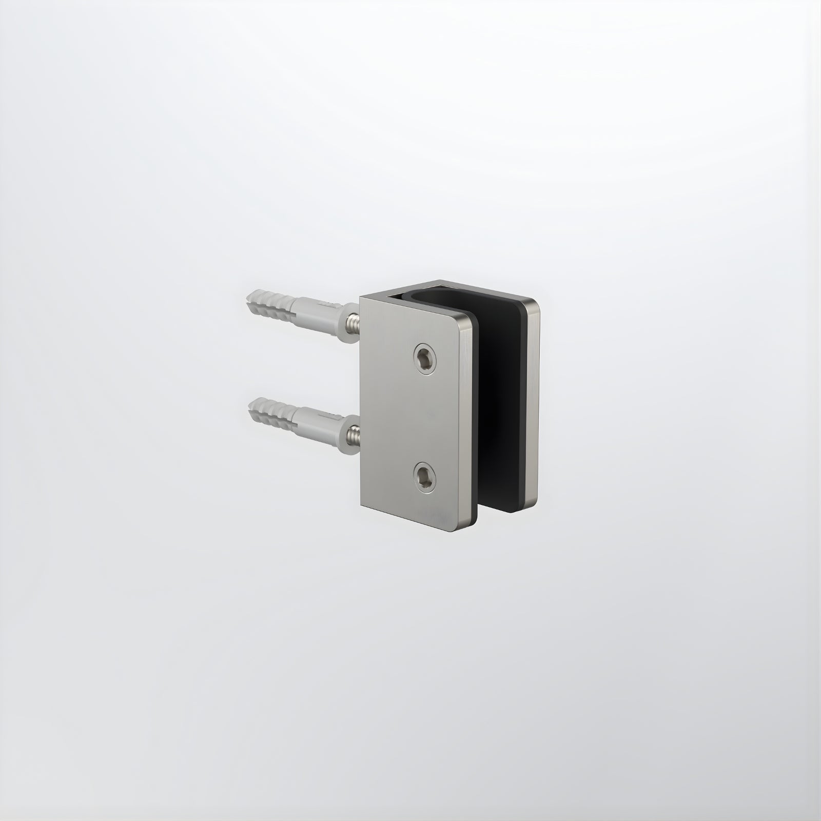 Back With Screw Caroma Shower Glass U Bracket Brushed Nickel 14228001BN - The Blue Space