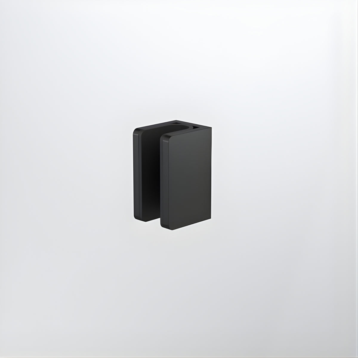 Caroma Shower Glass U Bracket Matte Black 14228001B - The Blue Space