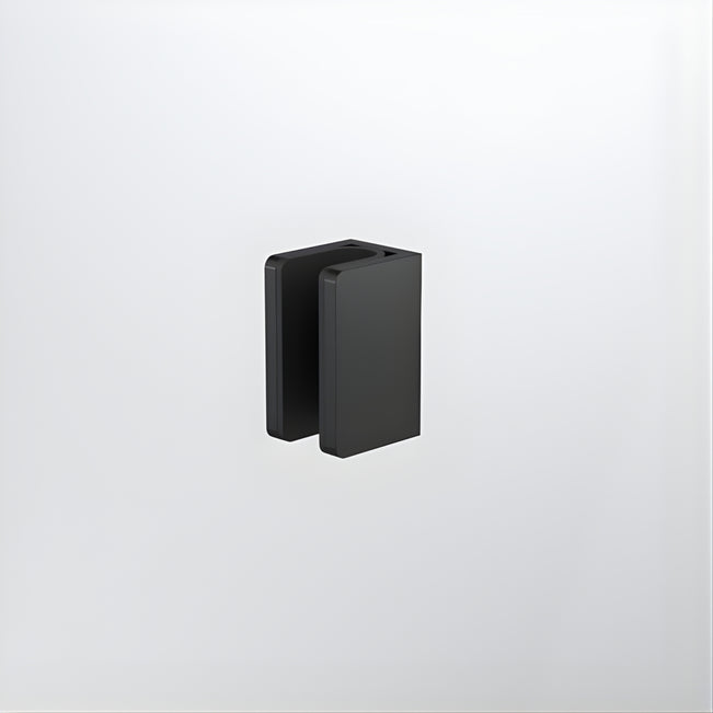 Caroma Shower Glass U Bracket Matte Black 14228001B - The Blue Space