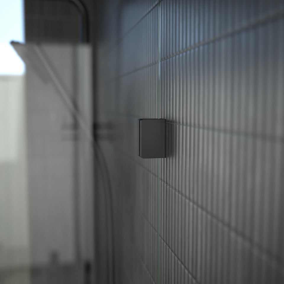 Caroma Shower Glass U Bracket Matte Black