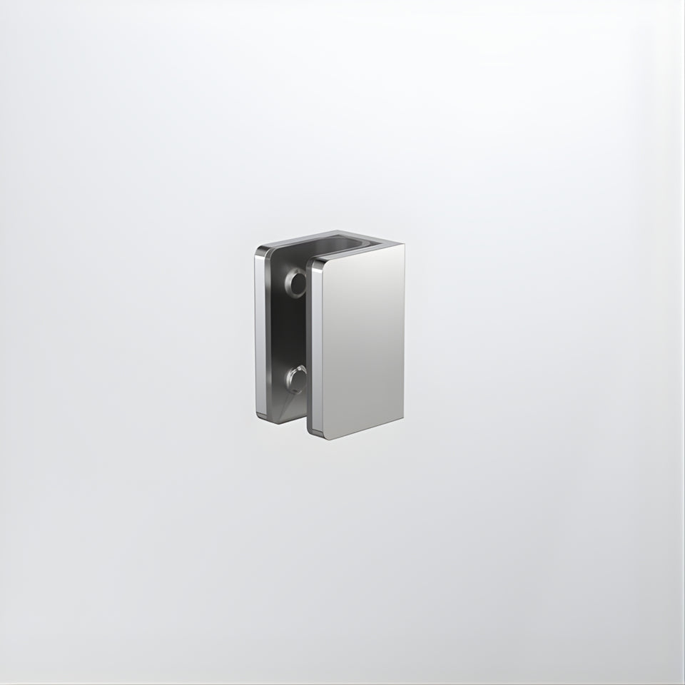 Caroma Shower Glass U Bracket Polished Stainless Steel