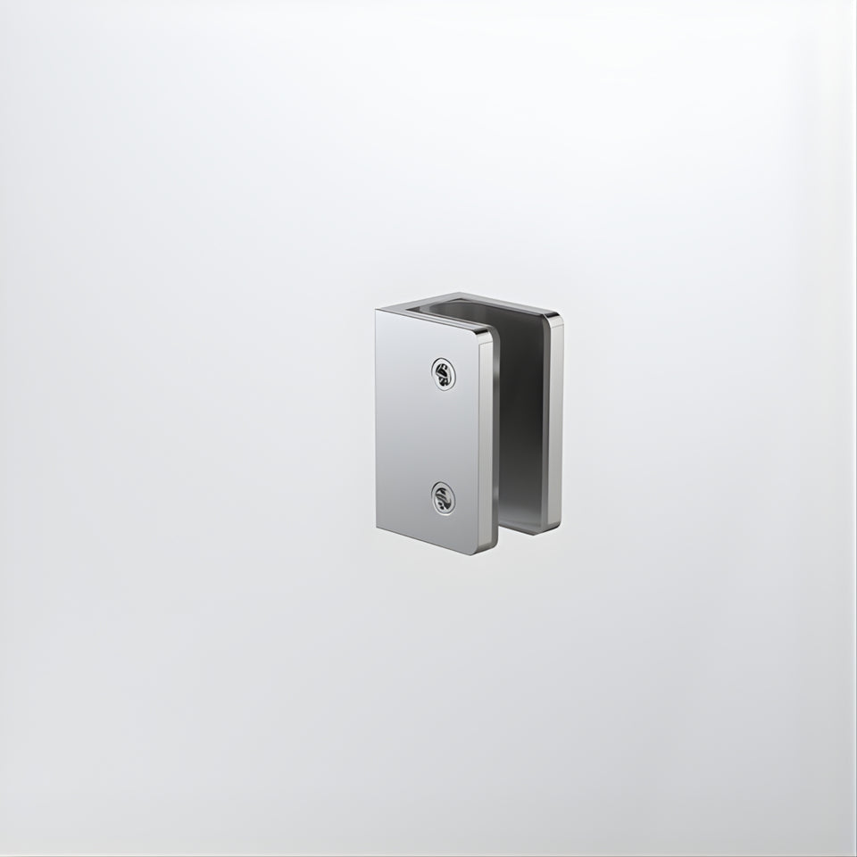 Caroma Shower Glass U Bracket Polished Stainless Steel