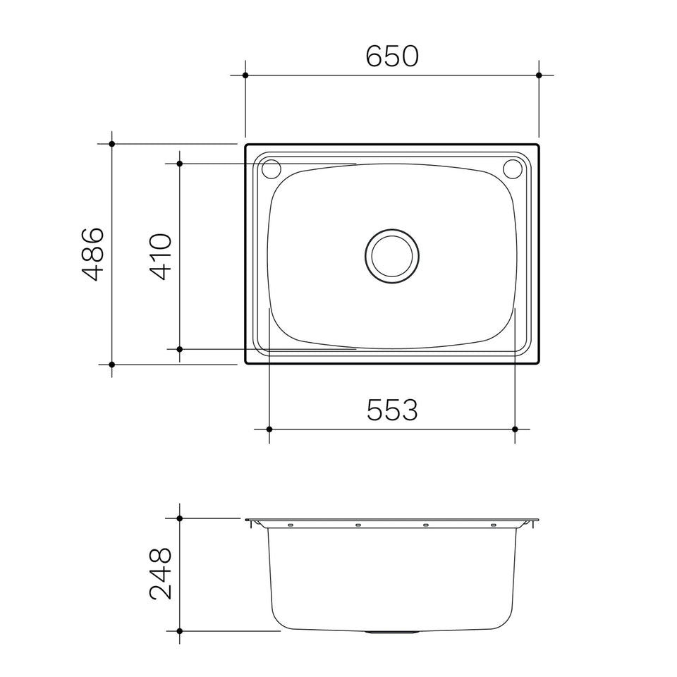 Caroma Single 45L Laundry Tub