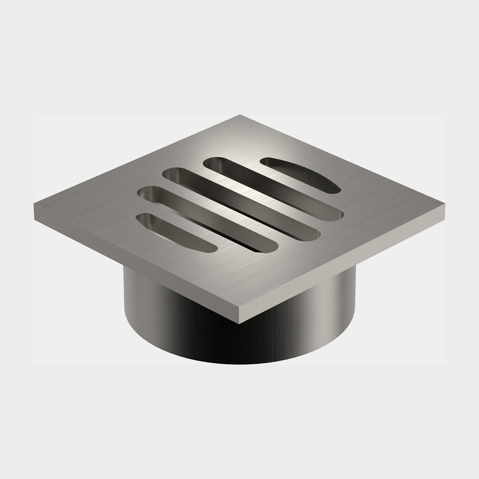 Caroma Square Floor Waste 50mm Outlet - Brushed Nickel