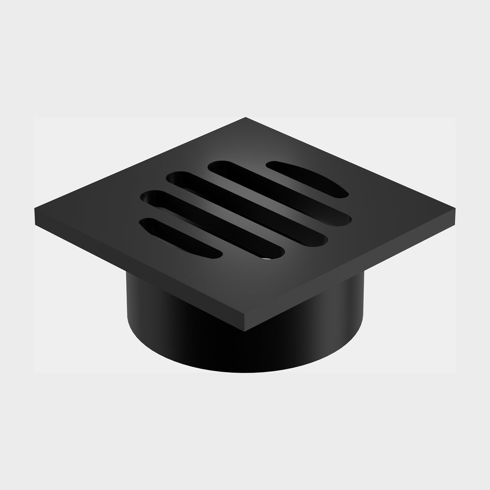 Caroma Square Floor Waste 50mm Outlet - Matte Black