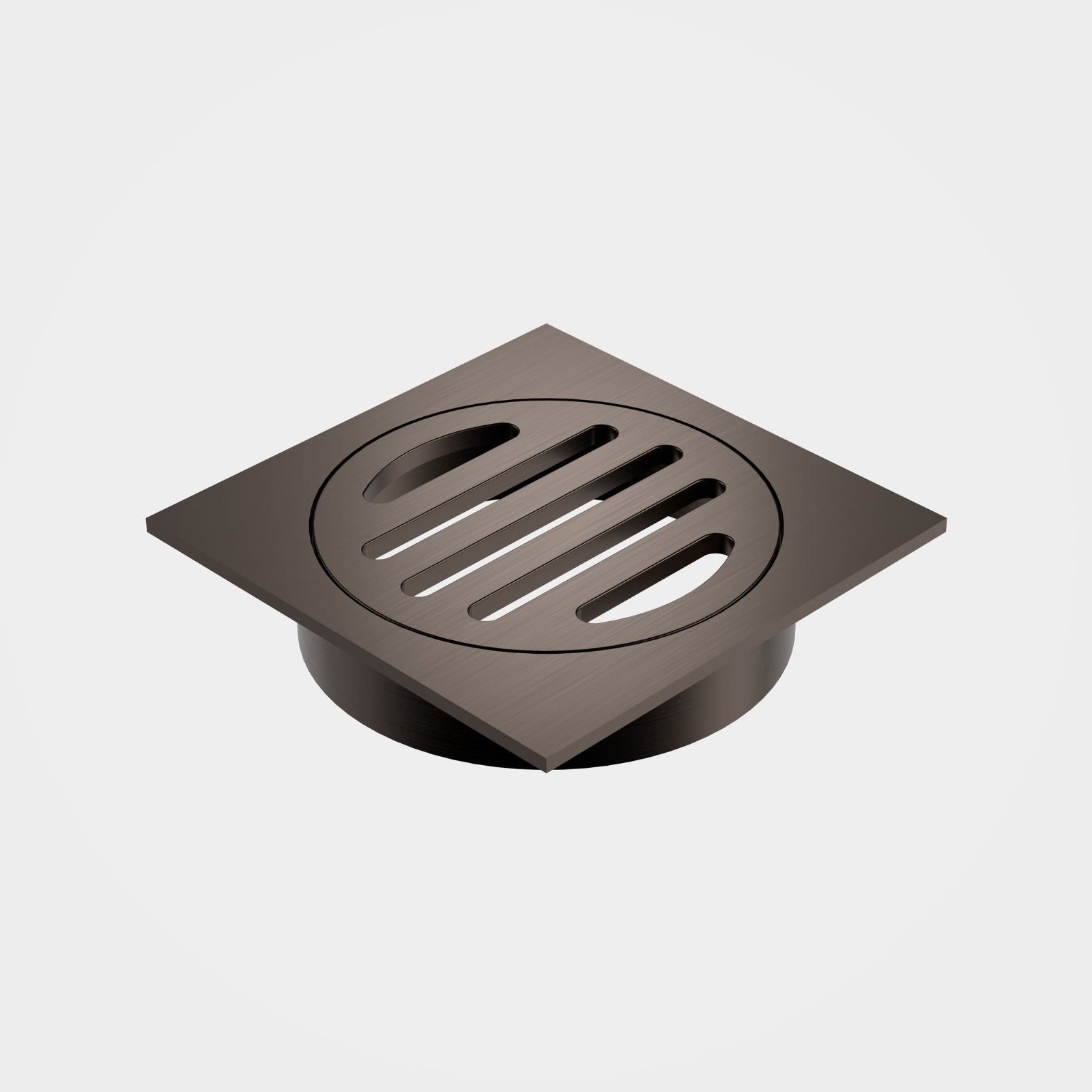Caroma Square Floor Waste - 80mm Outlet - Brushed Bronze 12975034BBZ - The Blue Space