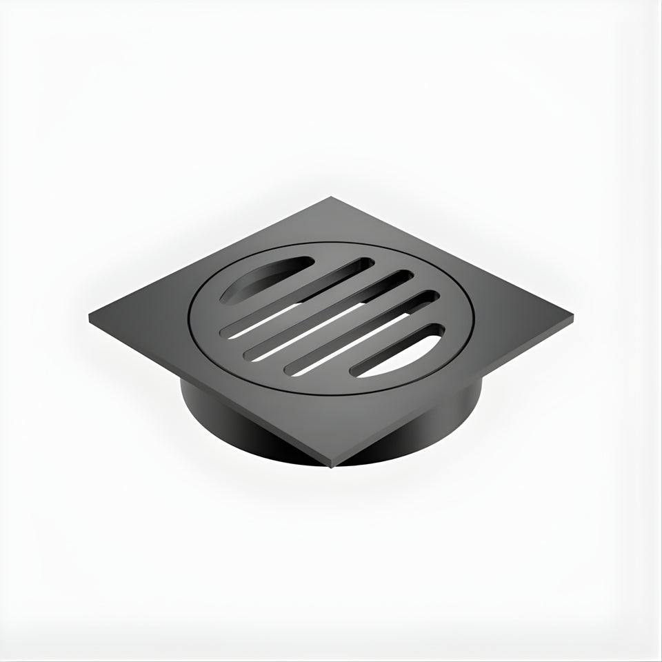 Caroma Square Floor Waste - 80mm Outlet - Gunmetal
