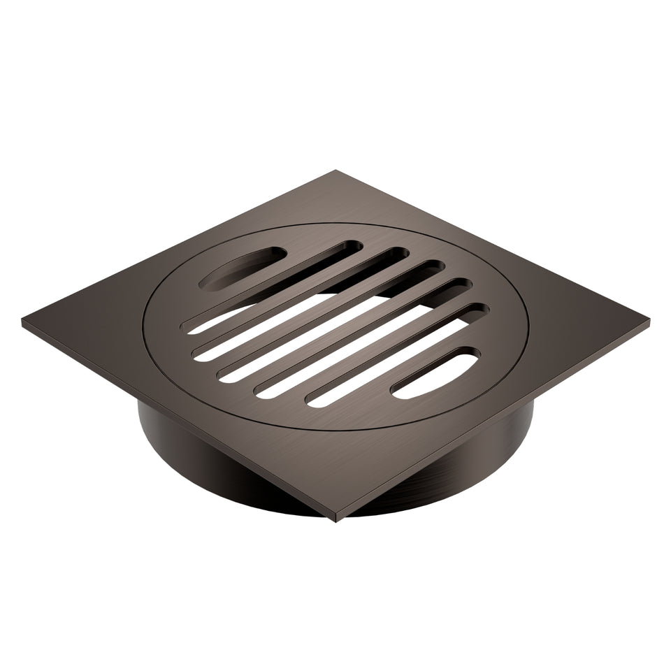 Caroma Square Floor Waste Grate - 100mm Outlet - Brushed Bronze