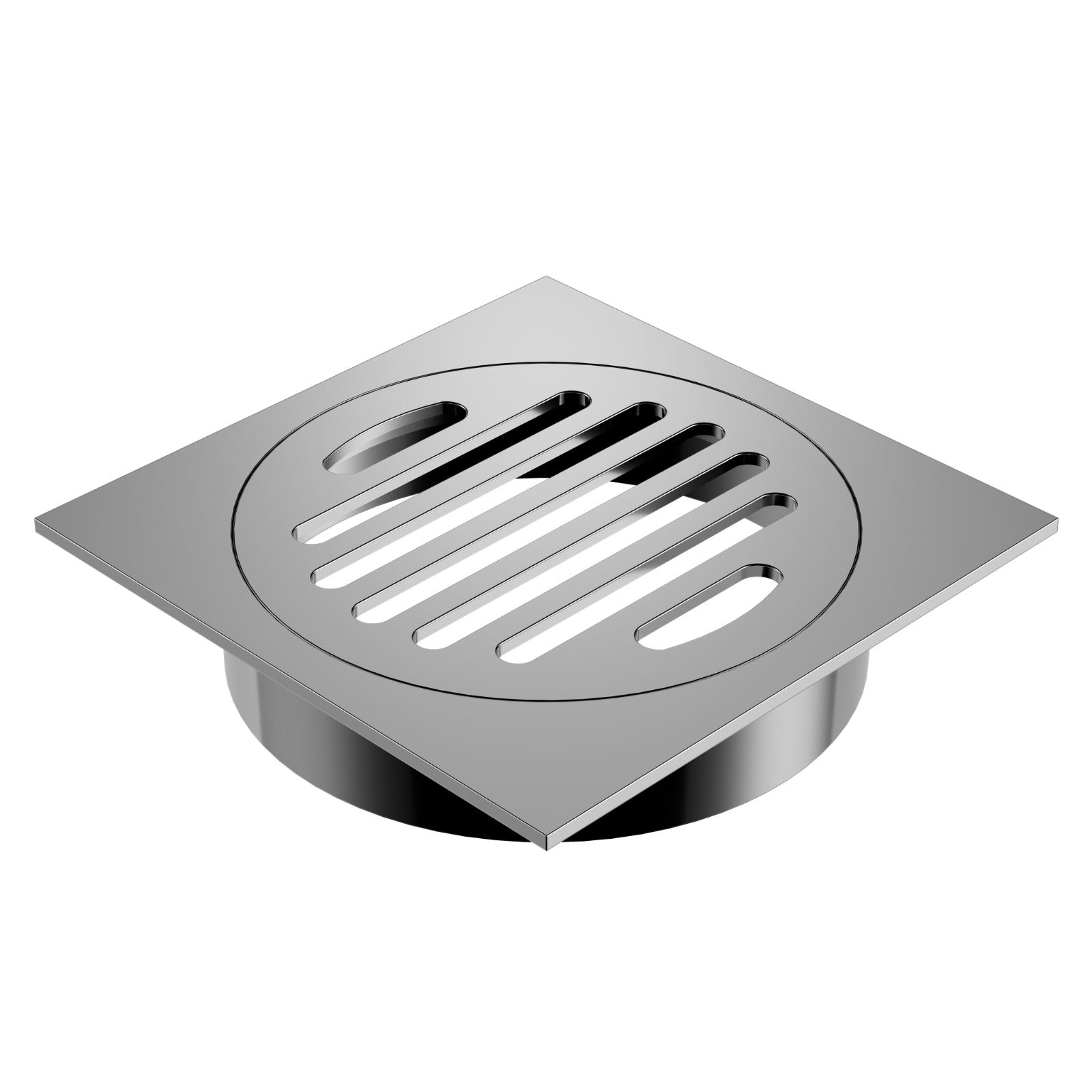 Angle Caroma Square Floor Waste Grate - 100mm Outlet - Chrome 12975037C - The Blue Space