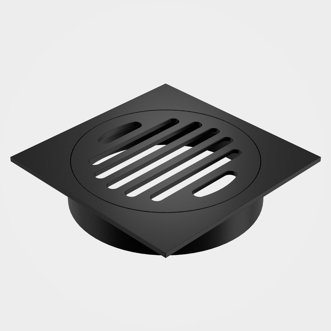 Caroma Square Floor Waste Grate - 100mm Outlet - Matte Black 12975037B - The Blue Space