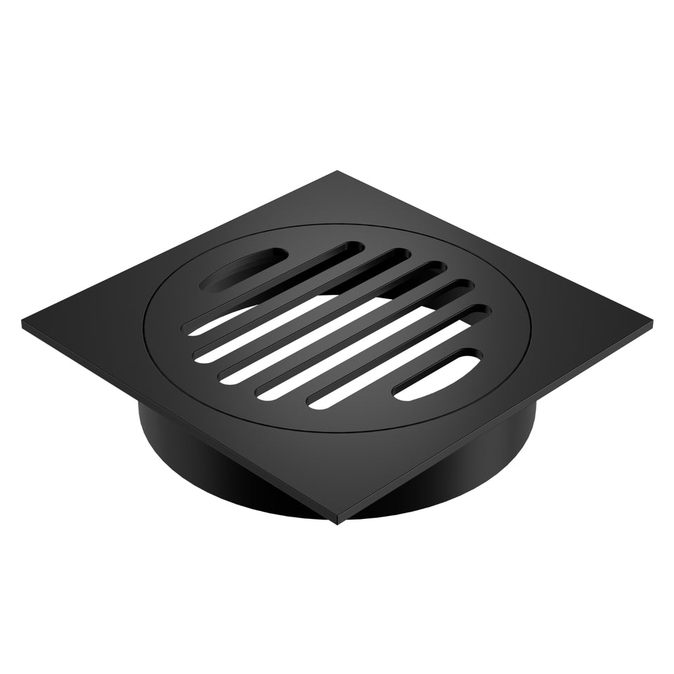 Caroma Square Floor Waste Grate - 100mm Outlet - Matte Black