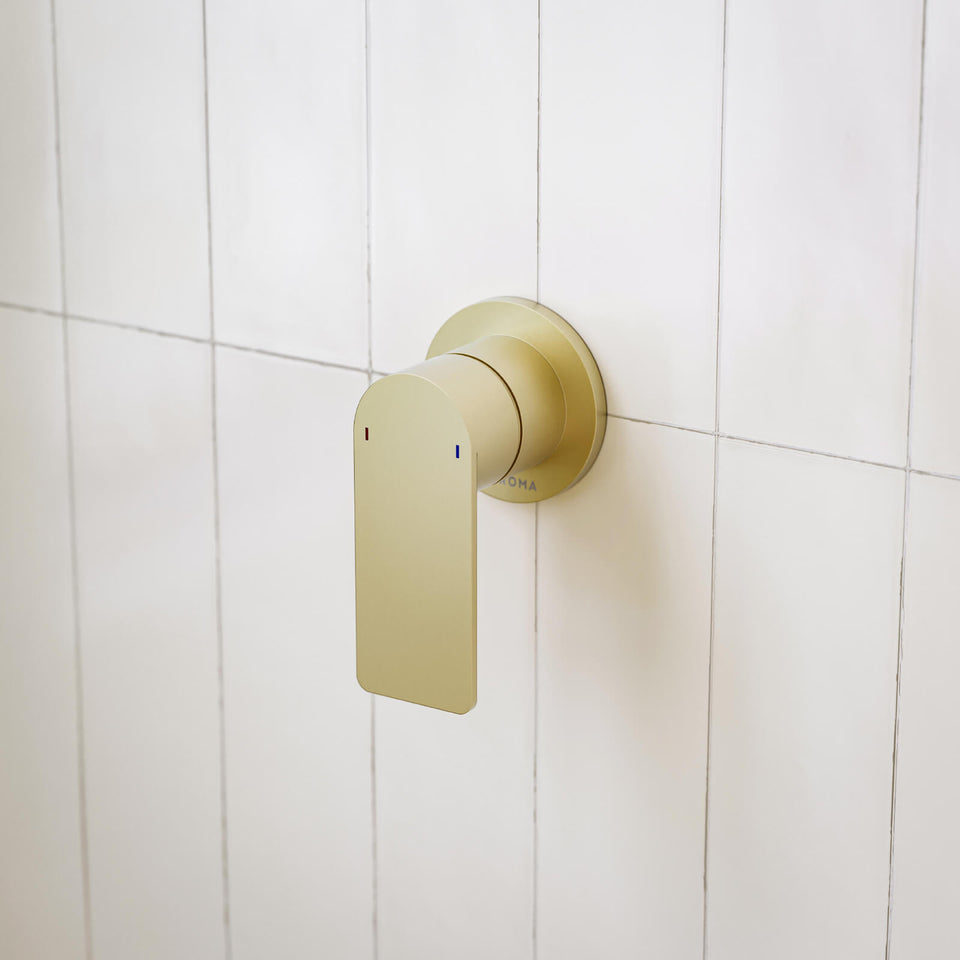 Caroma Urbane II Bath/Shower Mixer Round Brushed Brass
