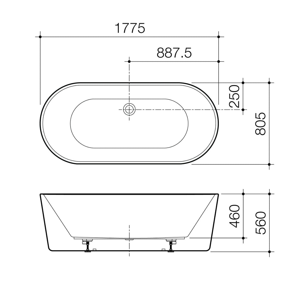 Caroma Urbane II Freestanding Bath White