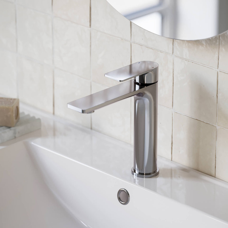 Caroma Urbane II Lead Free Mid Tower Basin Mixer Chrome