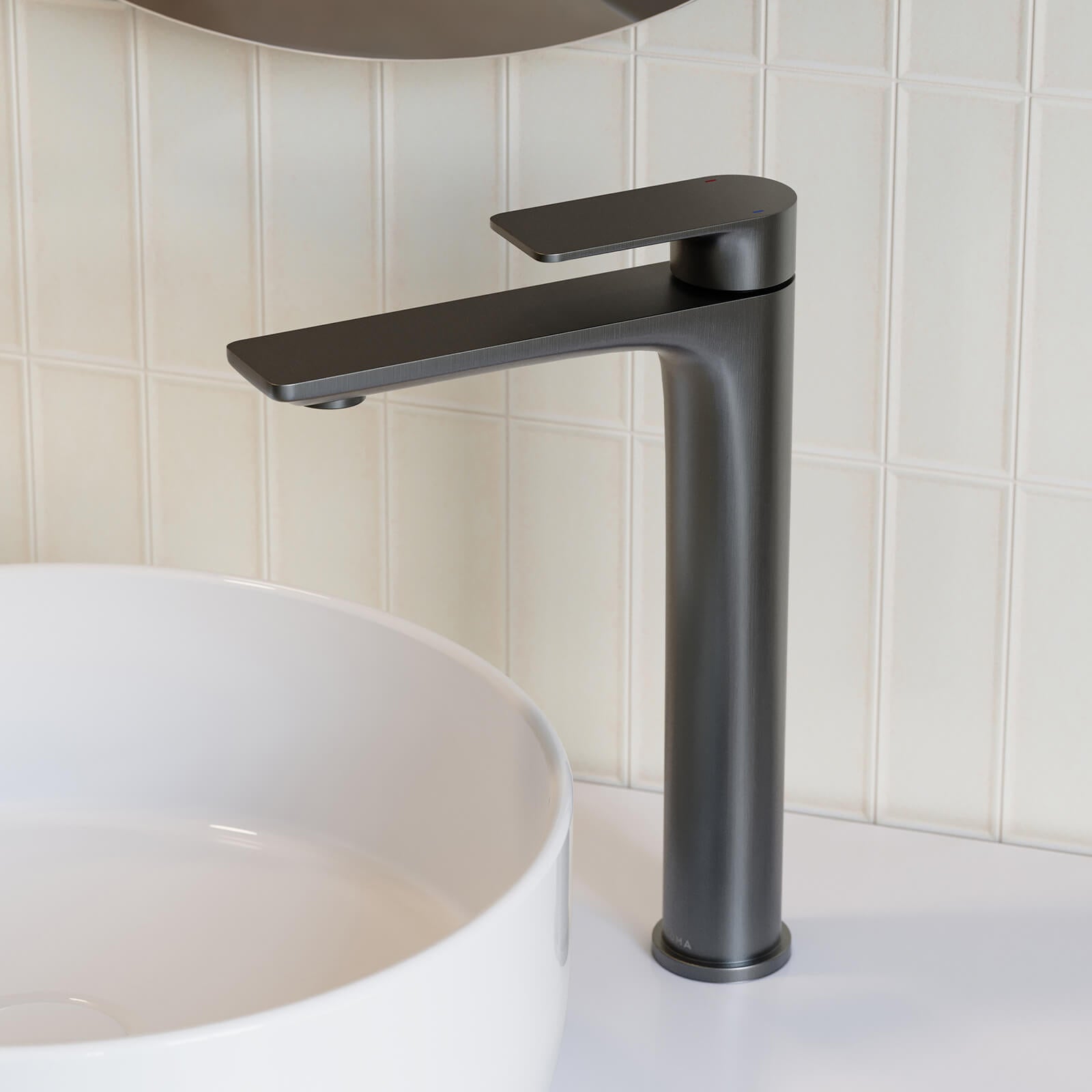 Caroma Urbane II Lead Free Tower Basin Mixer Gunmetal  | The Blue Space