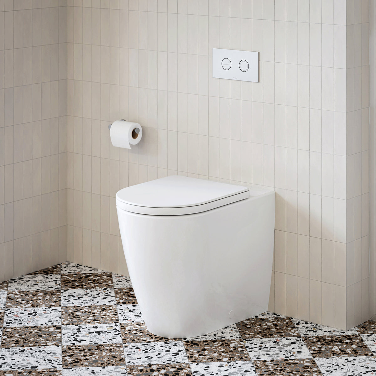 Lifestyle Caroma Urbane II Luxe Cleanflush Wall Faced Invisi Series II Toilet Suite 746280WLX - The Blue Space