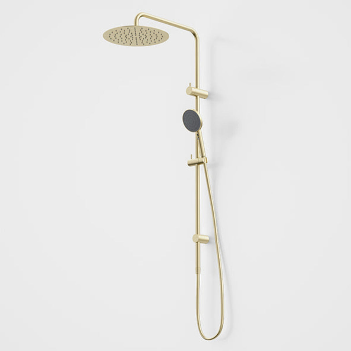 Caroma Urbane II Rail Shower 300mm Overhead Brushed Brass 99630BB3A - The Blue Space
