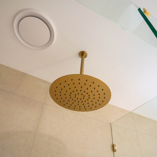 Caroma 300mm Round Rain Shower - Brushed Brass