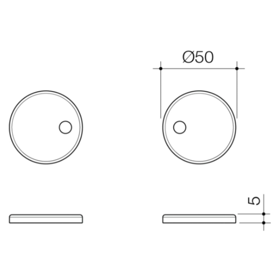 Caroma Toilet Seat Hinge Caps (Urbane / Contura / Riviere) - Brushed Brass