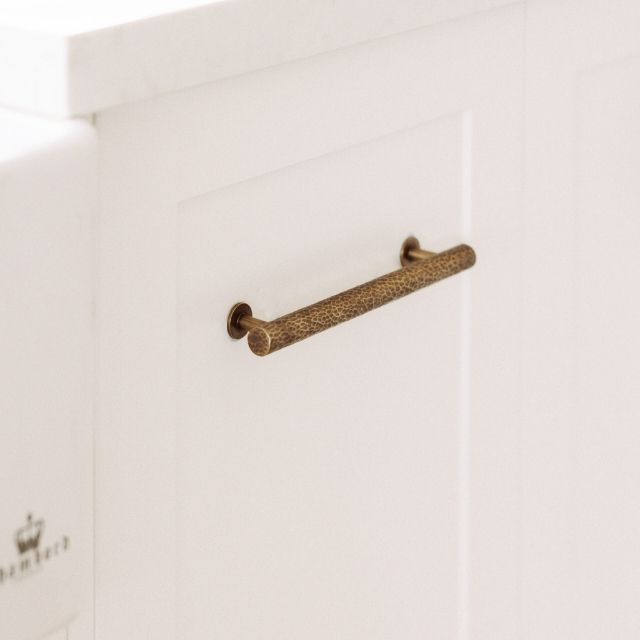 Lifestye Castella Bexhill 160mm Hammered Handle Aged Brass 801.160.46 - The Blue Space