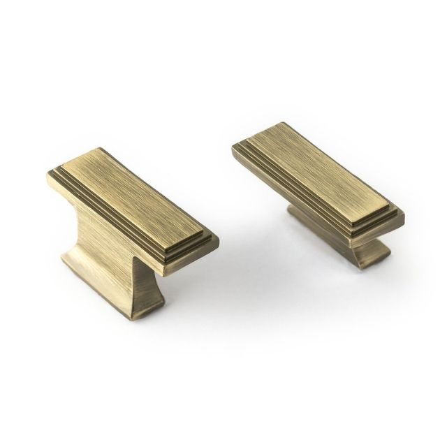 Castella Buckhurst 16mm Knob Brushed Antique Brass