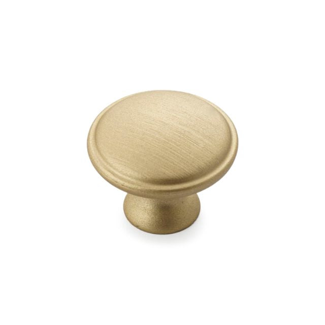 Castella Century 30mm Round Knob Matt Brushed Brass