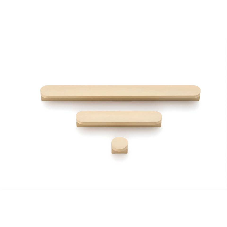 Castella Cove Pill Pull Handle Brushed Brass