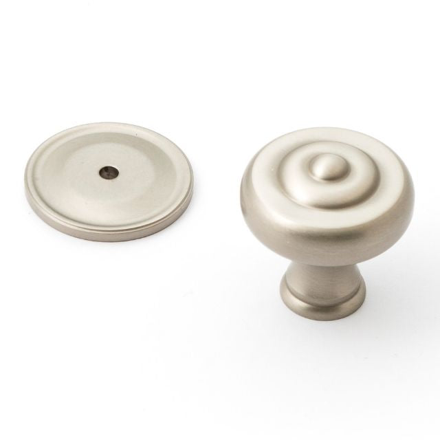 Castella Decade 38mm Knob & Backplate Dull Brushed Nickel