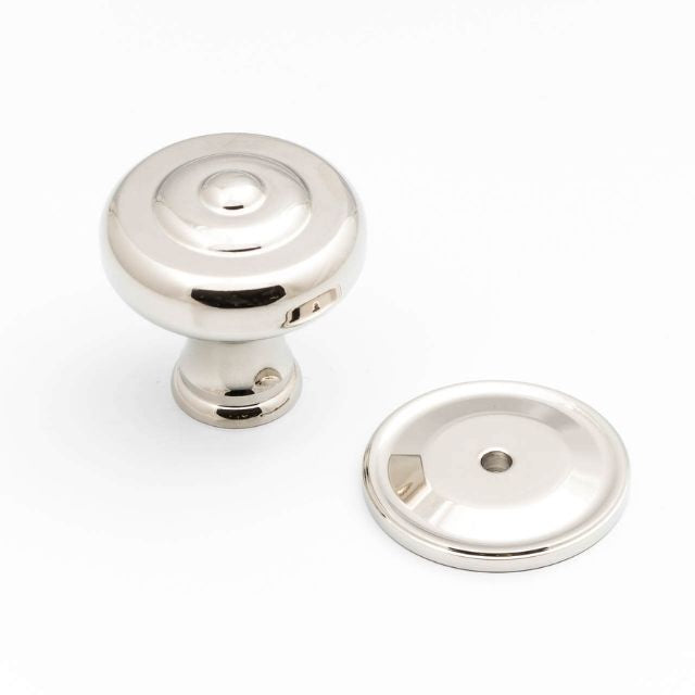 Castella Decade 38mm Knob & Backplate Polished Nickel