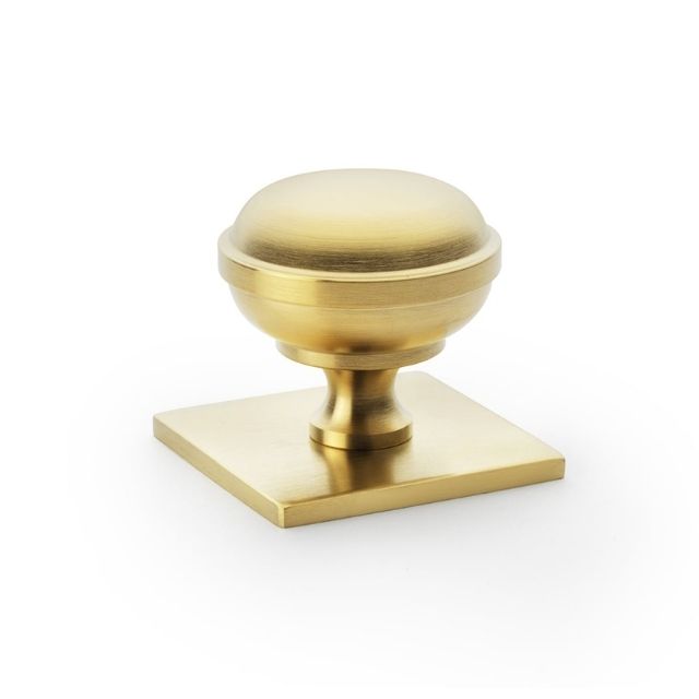 Castella Hastings 34mm Knob on Backplate Satin Brass PVD