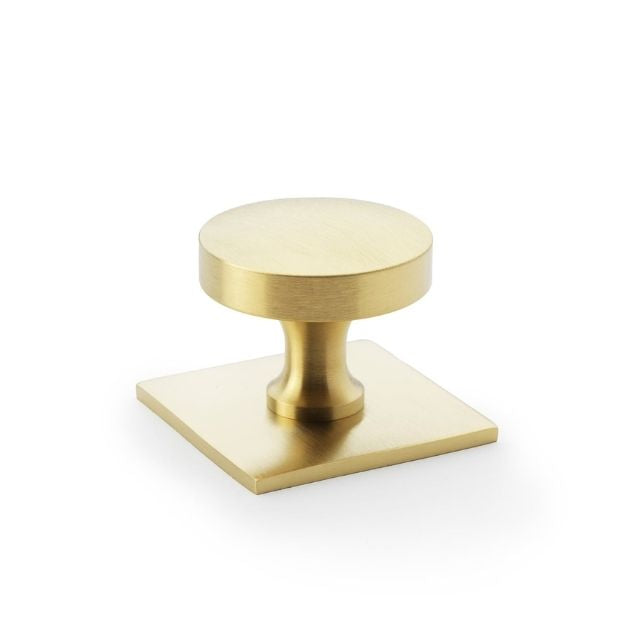 Castella Hastings 38mm Knob on Backplate Satin Brass PVD
