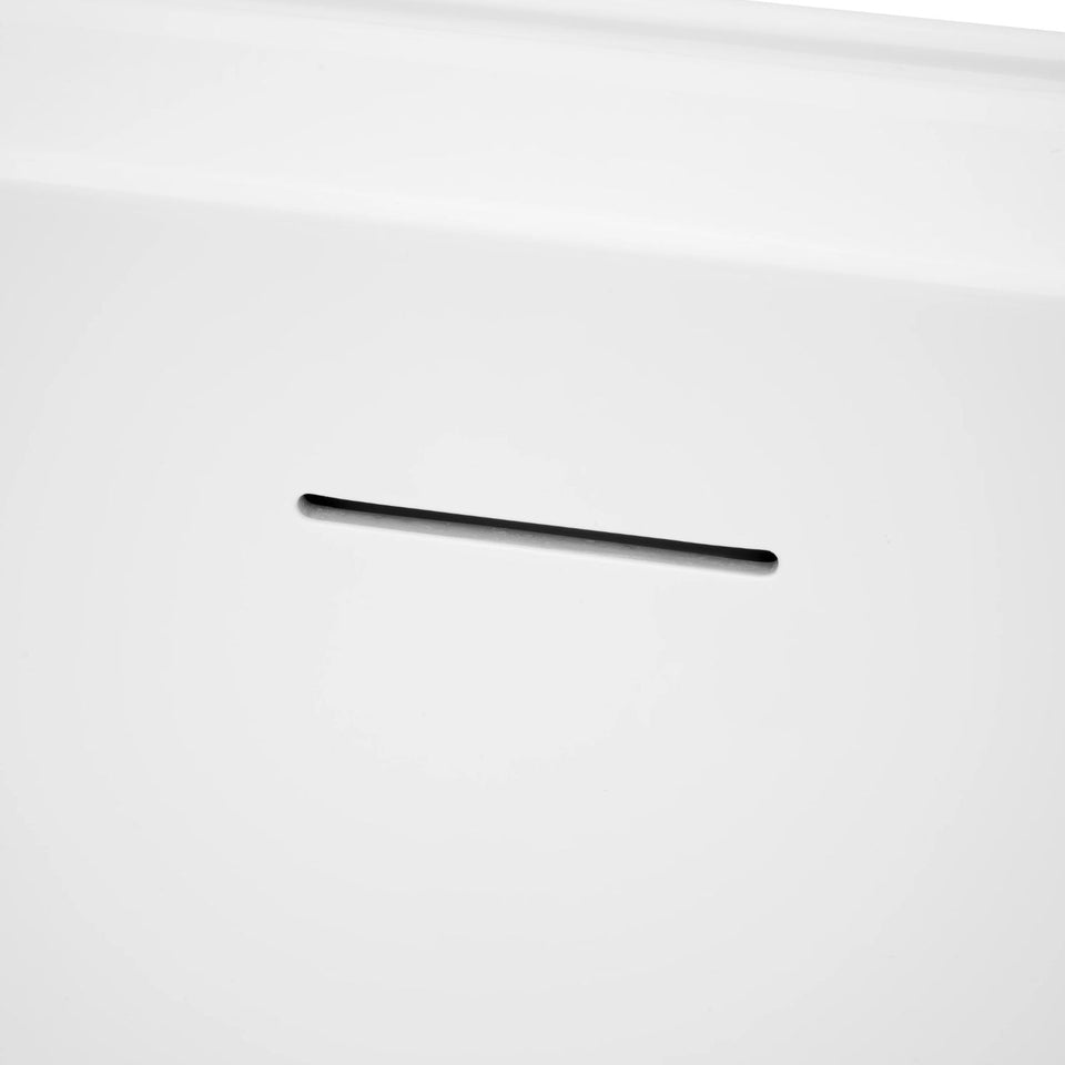 Decina Aria 1500 Back-To-Wall Freestanding Bath with Integrated Overflow