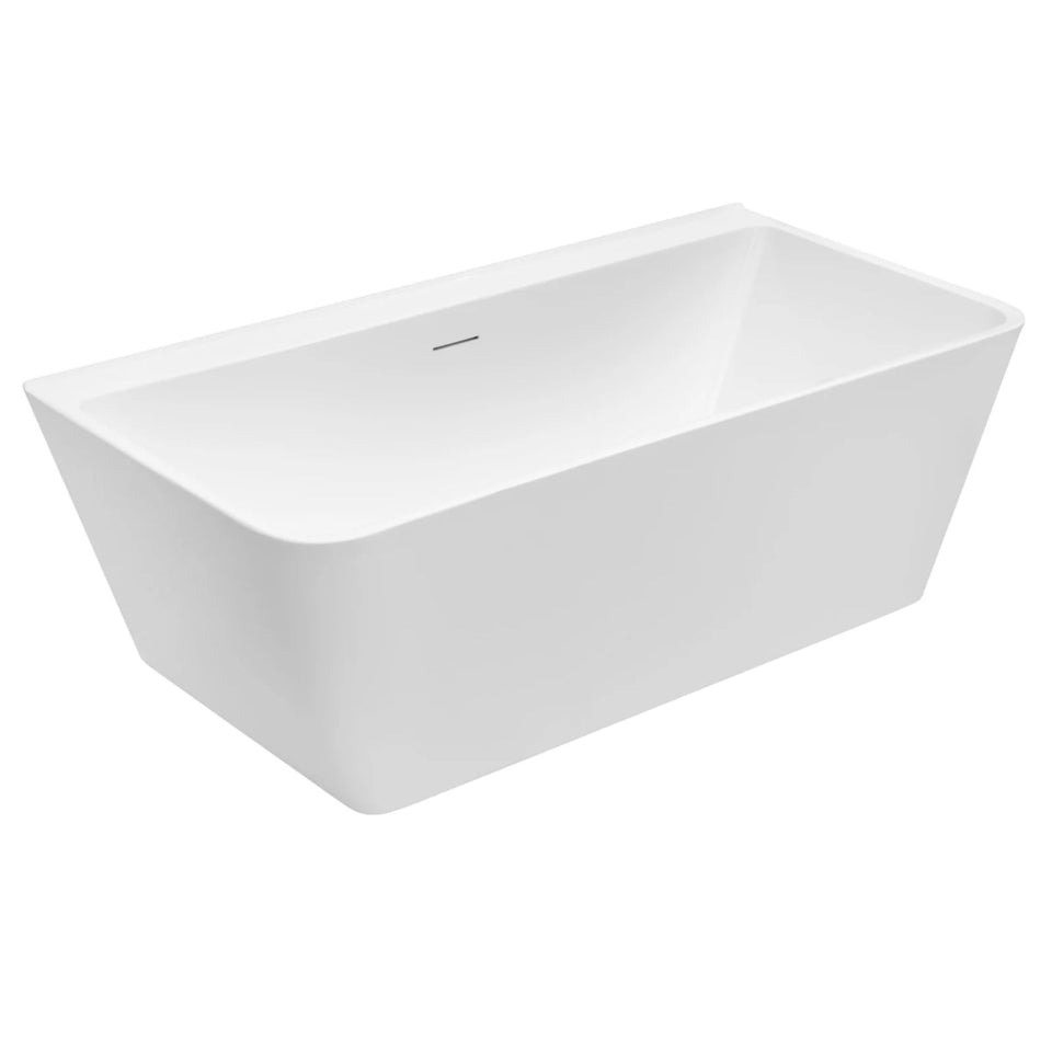 Decina Aria 1700 Back-To-Wall Freestanding Bath with Integrated Overflow