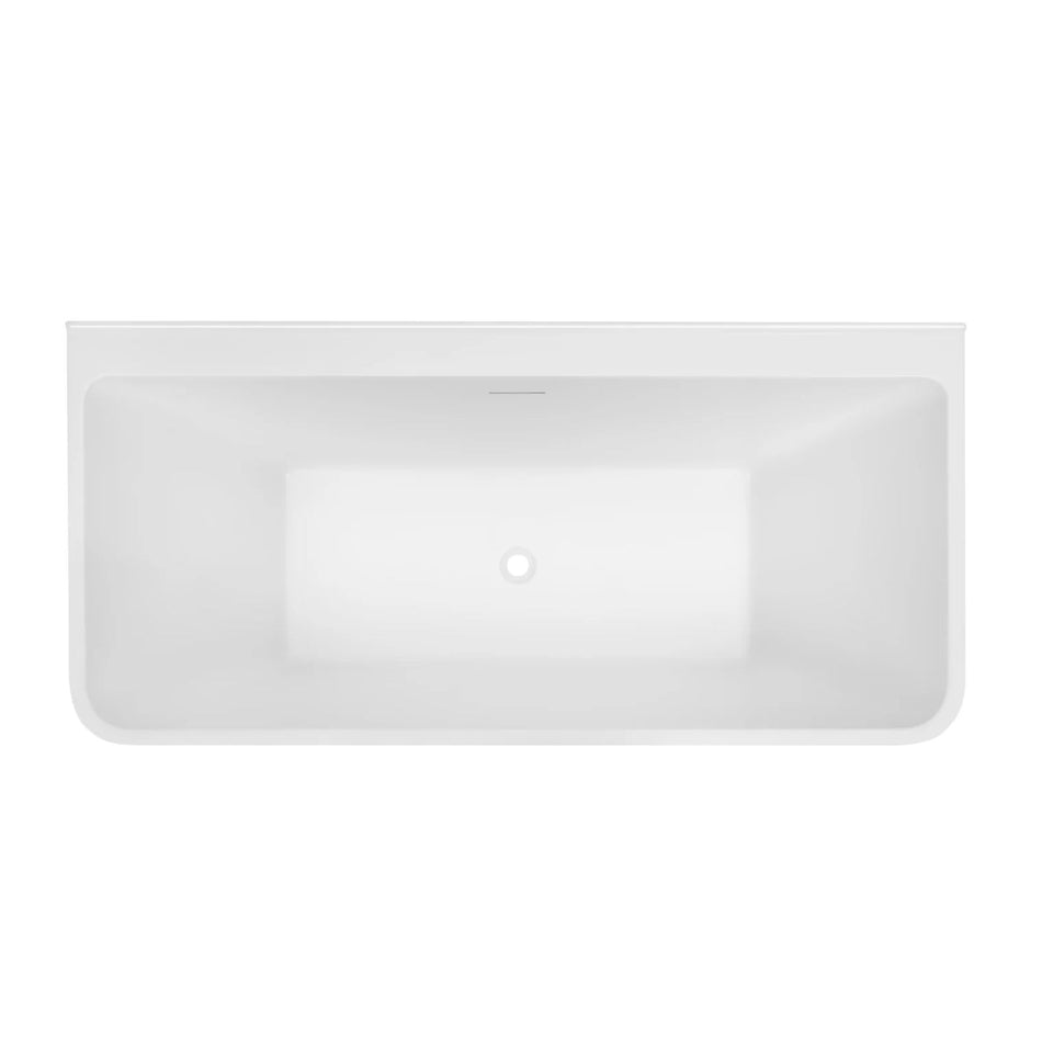 Decina Aria 1700 Back-To-Wall Freestanding Bath with Integrated Overflow