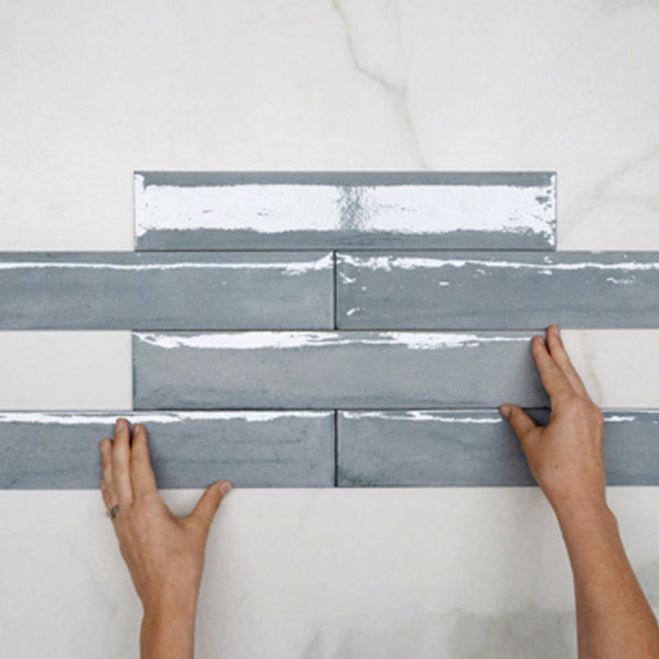 Dove Grey Theo Subway Tile 75 x 400mm Italian Porcelain