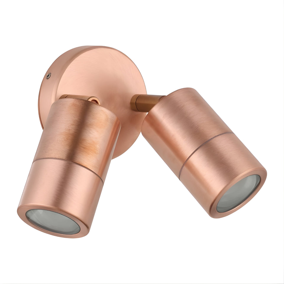 Eglo Fremantle 2 Light Adjustable Outdoor Wall Light Copper