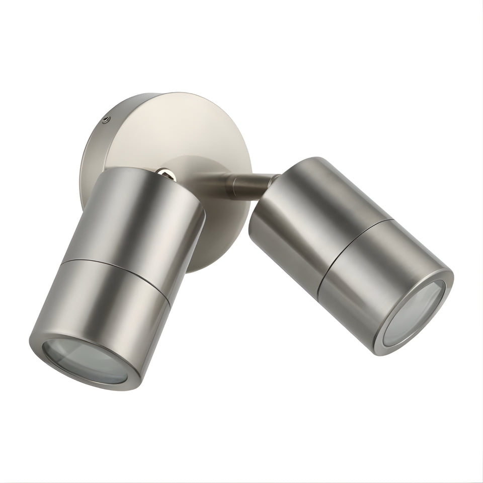 Eglo Fremantle 2 Light Adjustable Outdoor Wall Light Stainless Steel