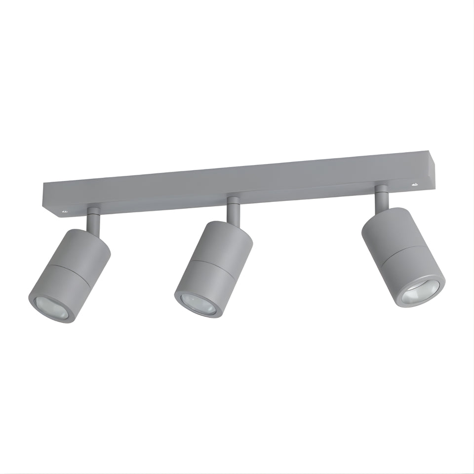 Eglo Fremantle 3 Light Adjustable Outdoor Ceiling Light Silver Grey