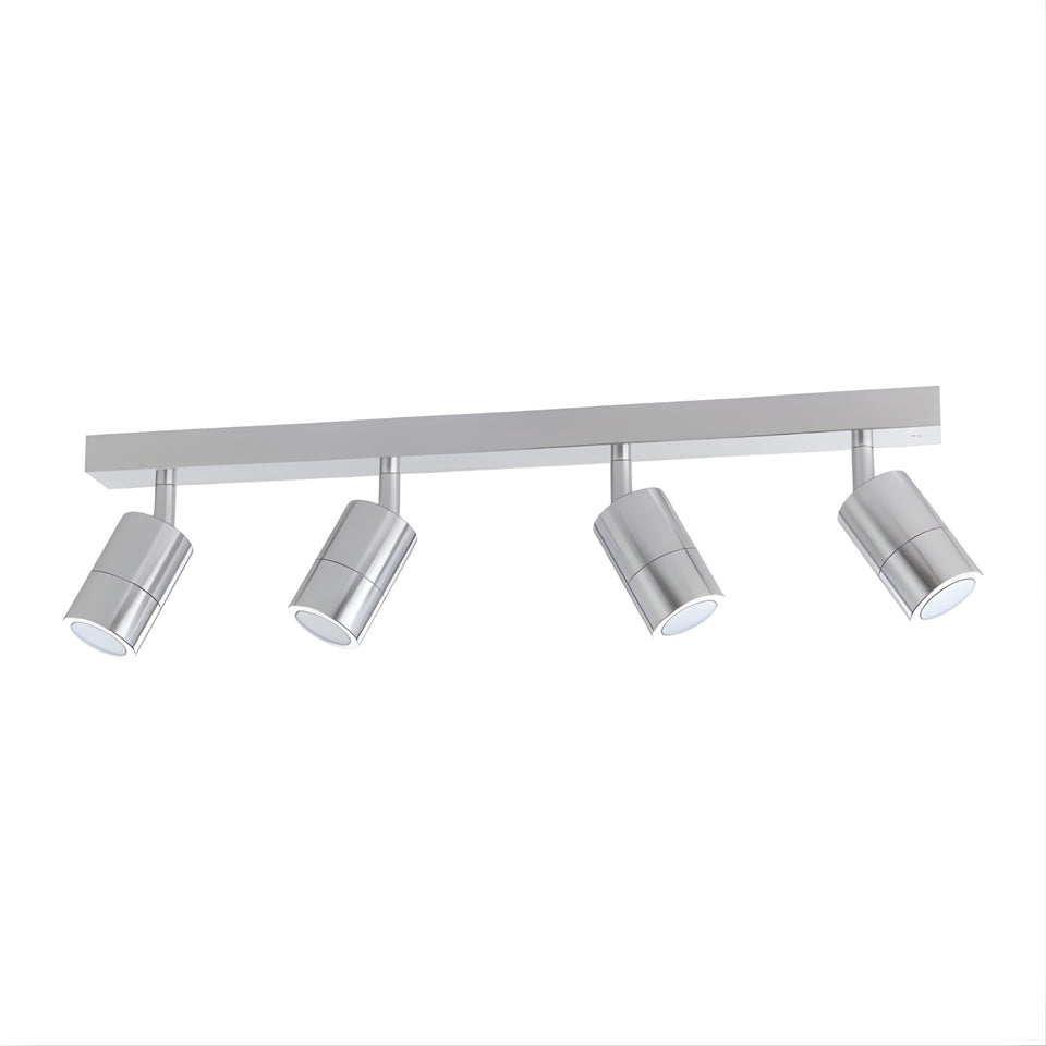 Eglo Fremantle 4 Light Adjustable Outdoor Ceiling Light Silver Titanium
