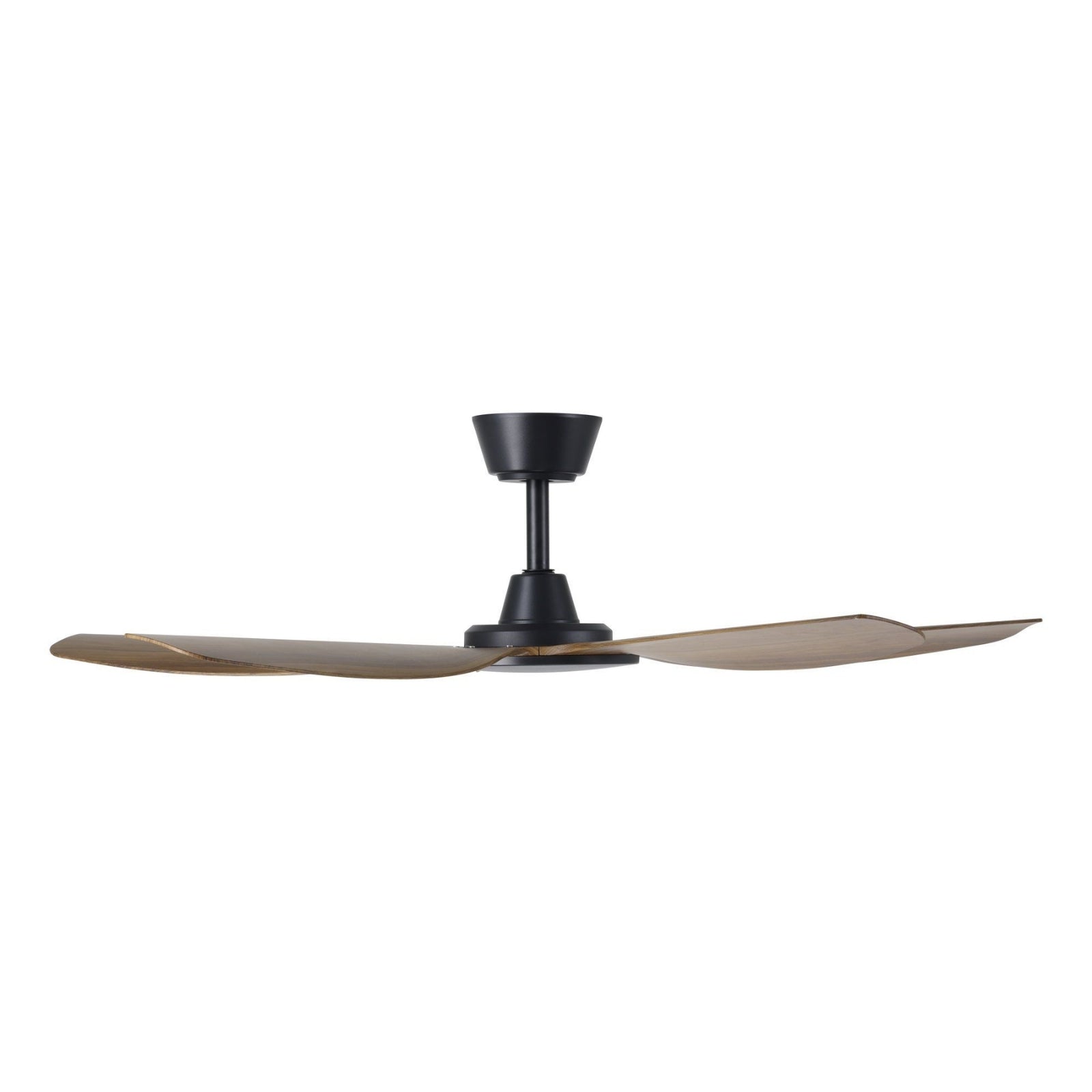 Side View Eglo Miami 48 DC Ceiling Fan Black/Teak  20796307 - The Blue Space