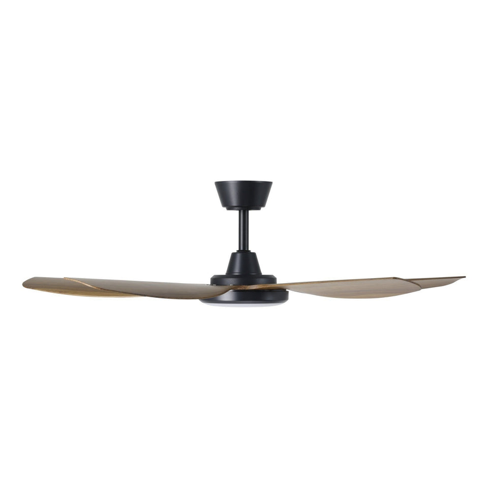 Eglo Miami 48 DC Ceiling Fan with LED Light Black/ Teak
