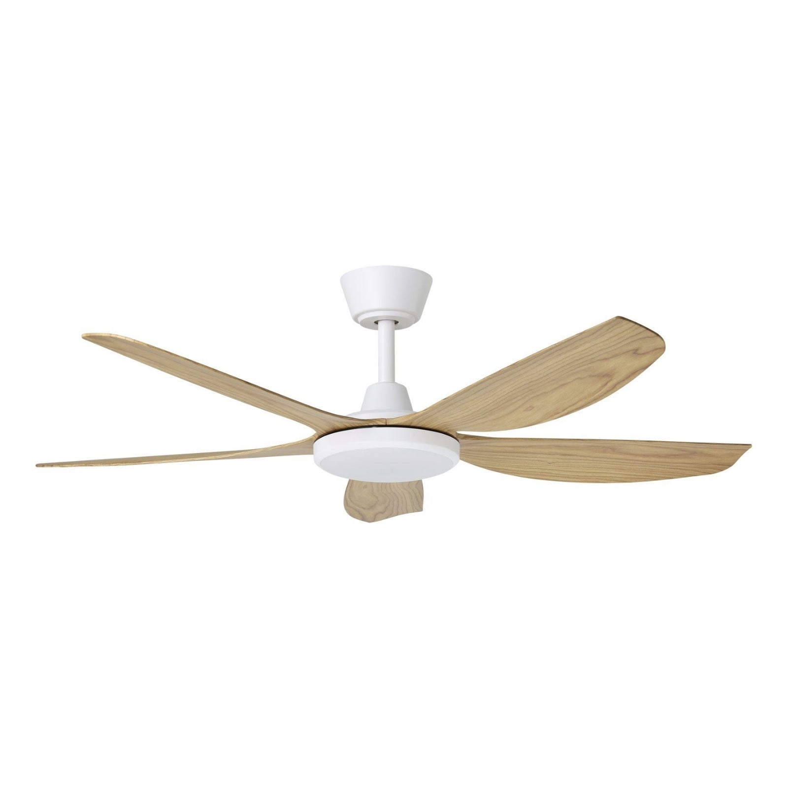 Eglo Miami 48 DC Ceiling Fan with LED Light White/Blackbutt 20796616 - The Blue Space
