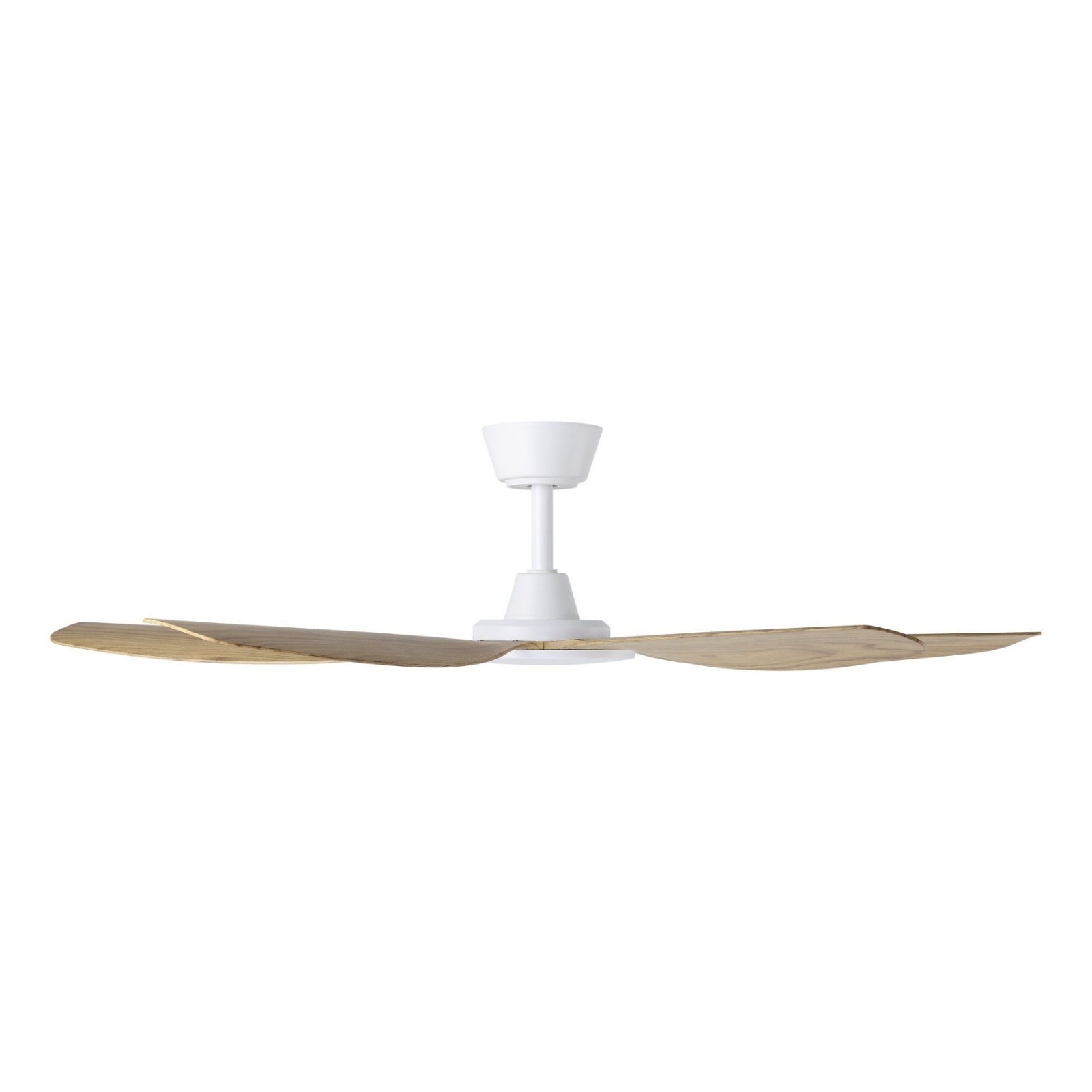 Side View Eglo Miami 52 DC Ceiling Fan White /Blackbutt 20796416 - The Blue Space